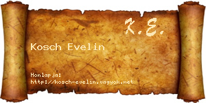 Kosch Evelin névjegykártya